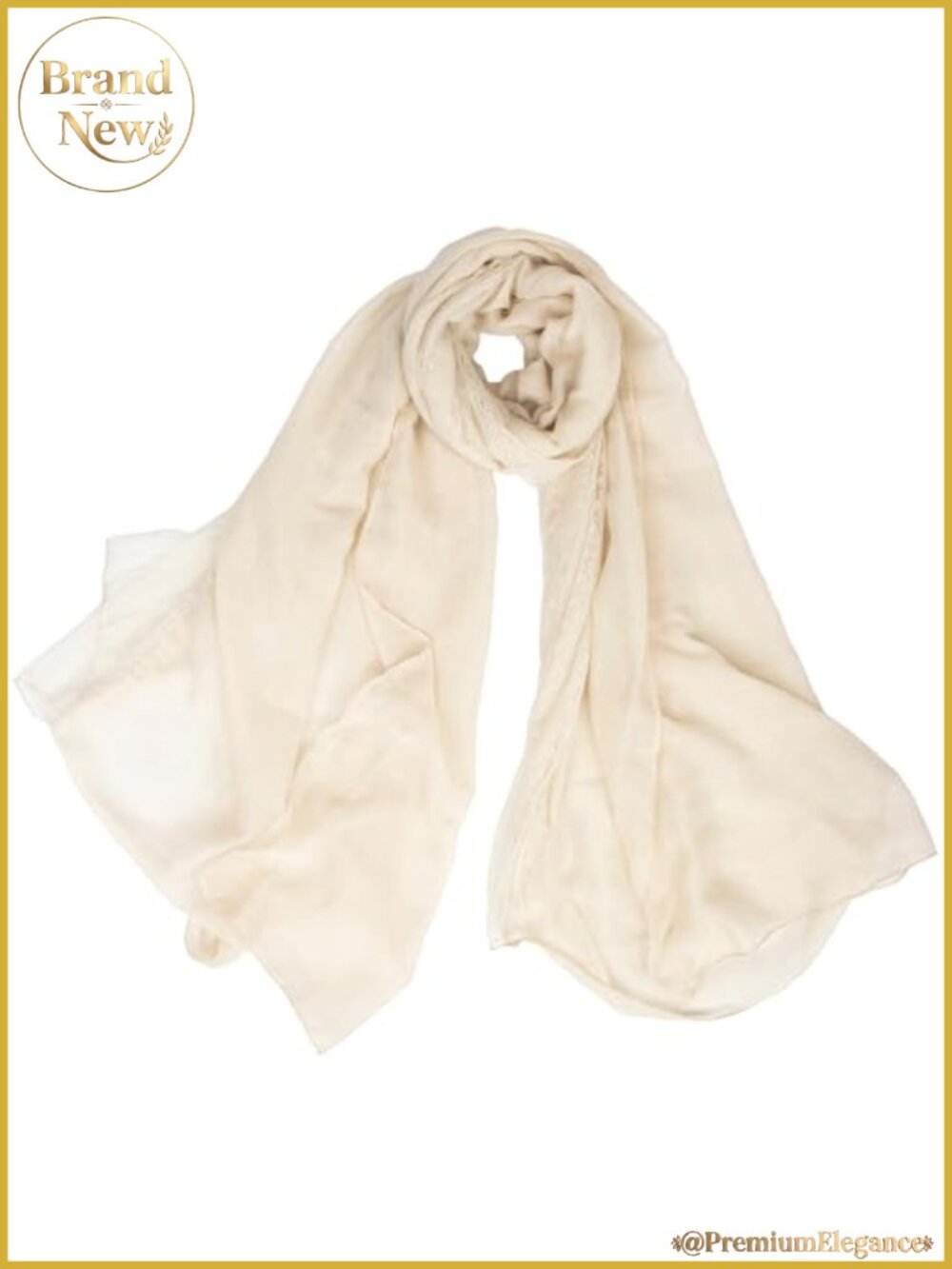 Women's Cotton Linen Lace Scarf Shawl Wrap Lightweight Breathable Spring Summer